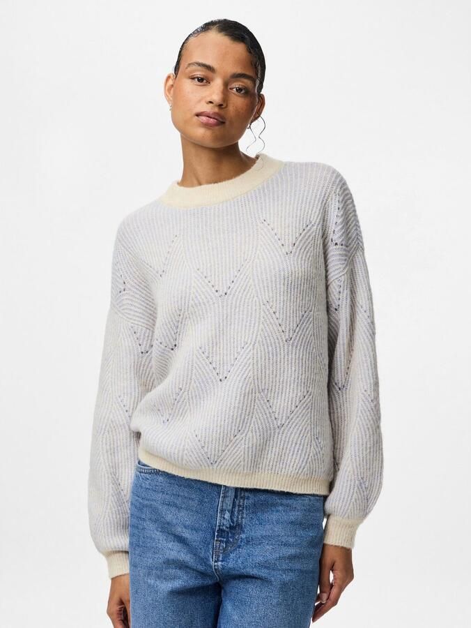 Pieces Comfort fit gebreide pullover met wol model 'JENNA' - Foto 3