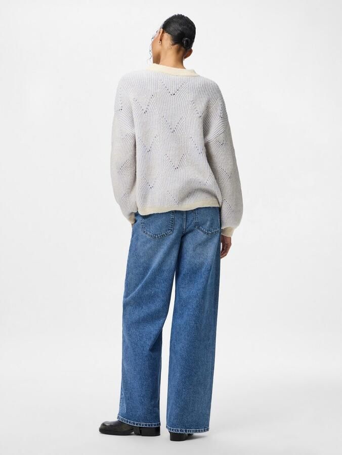 Pieces Comfort fit gebreide pullover met wol model 'JENNA' - Foto 5