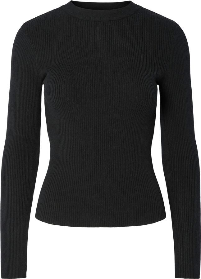 Pieces Slim fit gebreide pullover van viscosemix model 'MIRA'