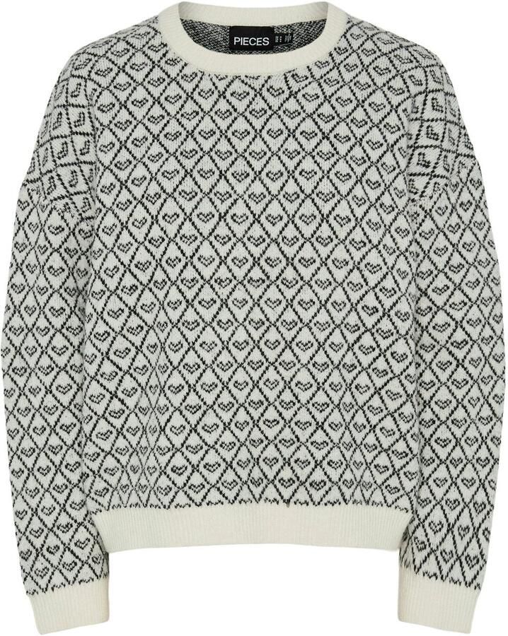 Pieces Trui met ronde hals PCNAVI LS O-NECK KNIT MM