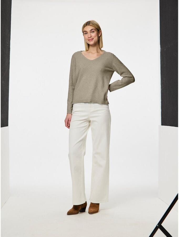 Pieces Regular fit gebreide pullover met extra brede schouders model 'BREE' - Foto 2