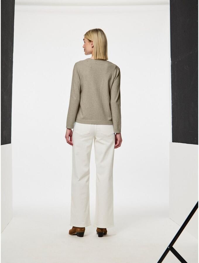 Pieces Regular fit gebreide pullover met extra brede schouders model 'BREE' - Foto 3