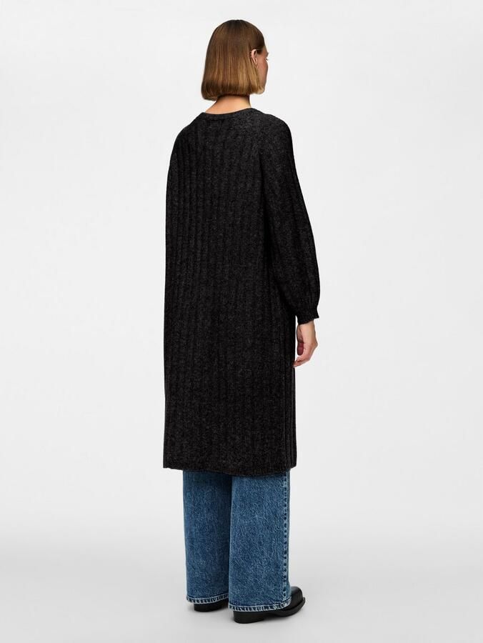 Pieces Loose fit lange cardigan met wol in geribd design model 'MAGGY' - Foto 11