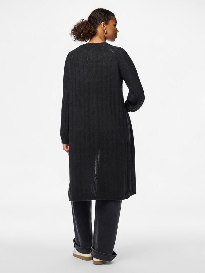 Pieces Loose fit lange cardigan met wol in geribd design model 'MAGGY' - Foto 5