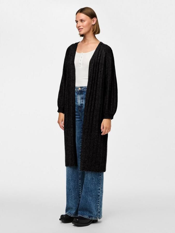 Pieces Loose fit lange cardigan met wol in geribd design model 'MAGGY' - Foto 8