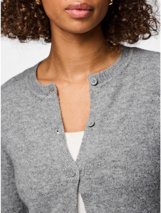 Pieces Regular fit gebreid jack met wol model 'MALOU'