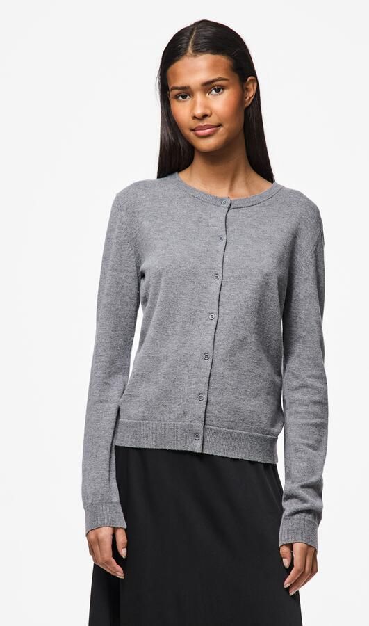 Pieces Slim fit gebreid jack van viscosemix model 'NORA' - Foto 5