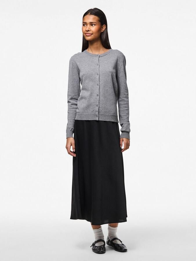 Pieces Slim fit gebreid jack van viscosemix model 'NORA' - Foto 2