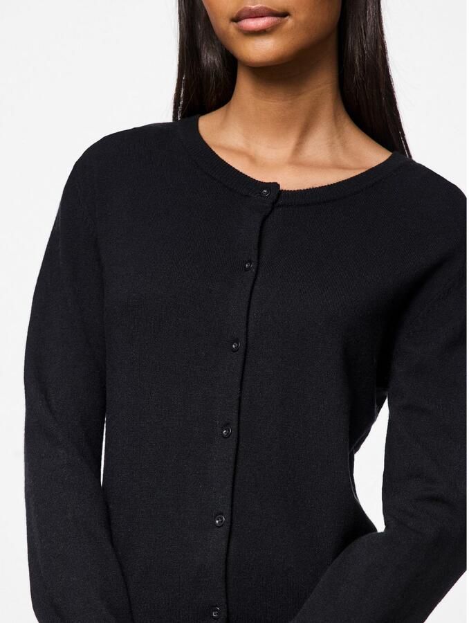 Pieces Slim fit gebreid jack van viscosemix model 'NORA' - Foto 2