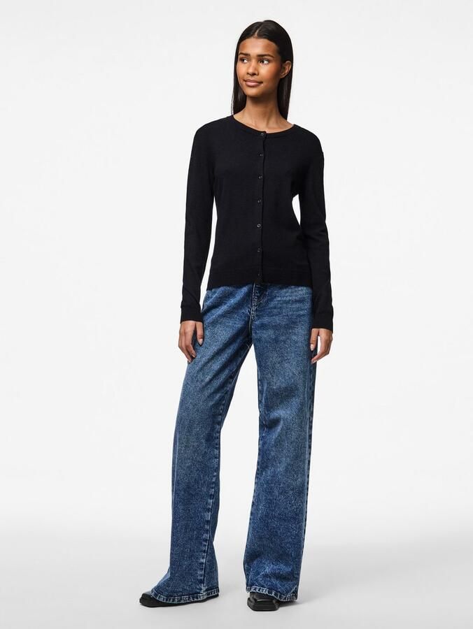 Pieces Slim fit gebreid jack van viscosemix model 'NORA' - Foto 3