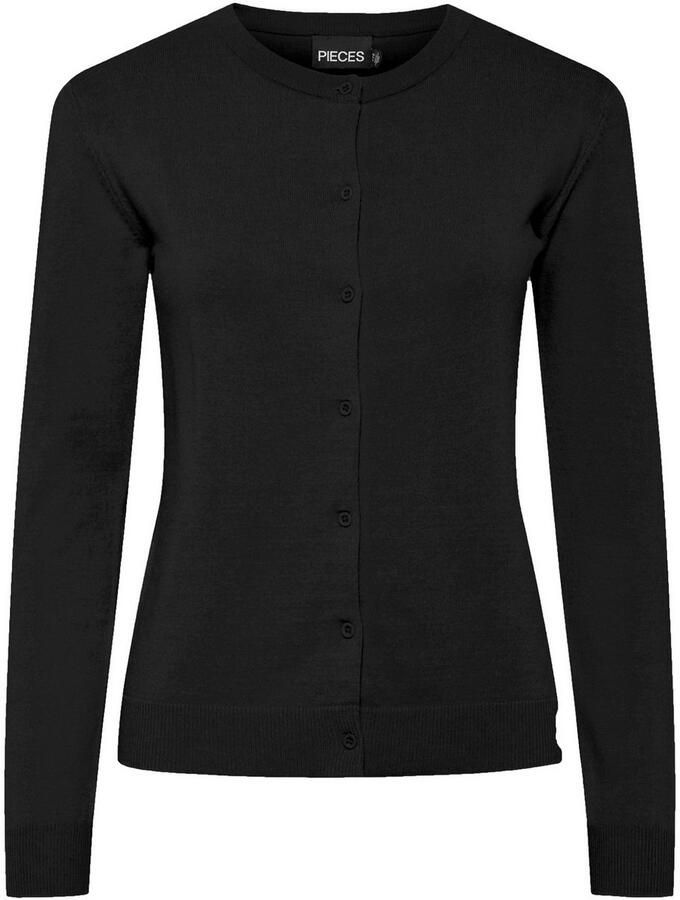 Pieces Slim fit gebreid jack van viscosemix model 'NORA'