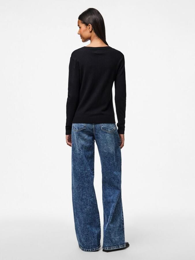 Pieces Slim fit gebreid jack van viscosemix model 'NORA' - Foto 4