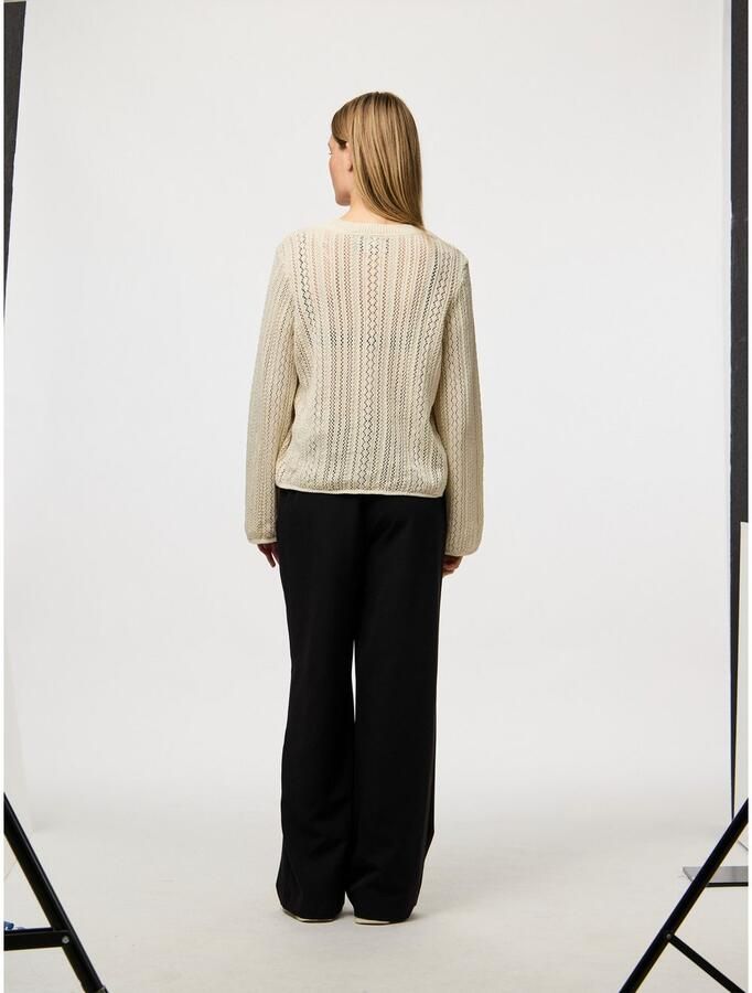 Pieces Comfort fit gebreid jack van zuiver katoen model 'NUKA' - Foto 2