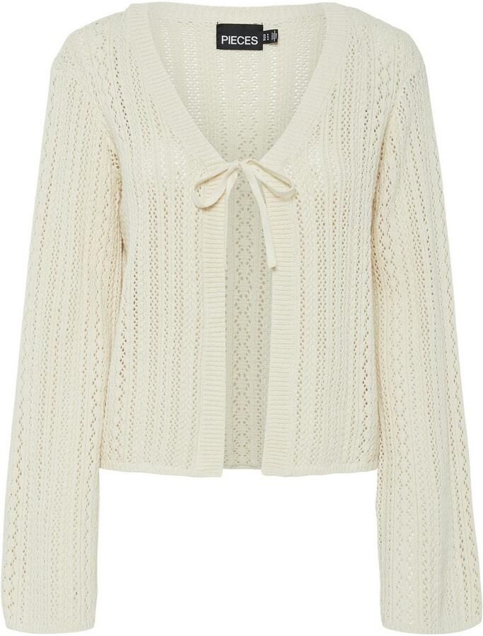 Pieces Comfort fit gebreid jack van zuiver katoen model 'NUKA'