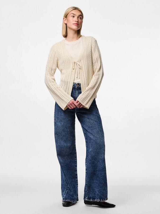 Pieces Comfort fit gebreid jack van zuiver katoen model 'NUKA' - Foto 9