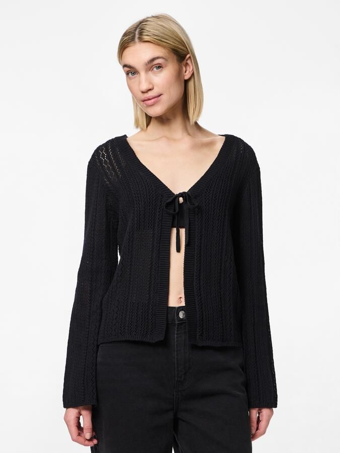 Pieces Comfort fit gebreid jack van zuiver katoen model 'NUKA' - Foto 5