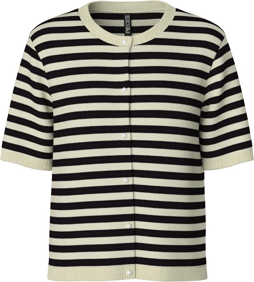 Pieces Vest PCORINA SS STRIPE KNIT CARDI PWP BC