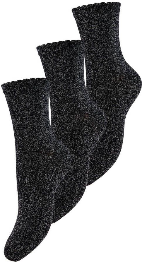 Pieces Sokken PCSEBBY GLITTER LONG 3-PACK SOCKS NOOS (set 3 paar)