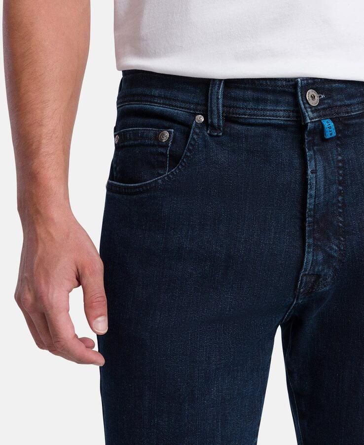 Pierre Cardin jeans blauw effen katoen met steekzakken