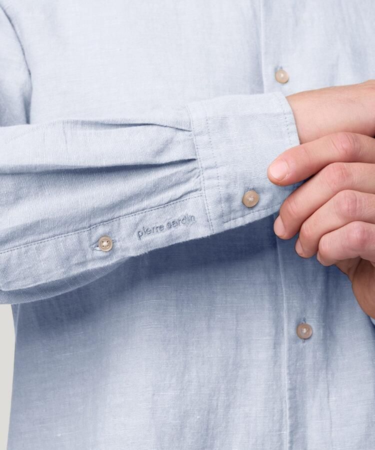 Pierre Cardin Overhemd met lange mouwen TW 106 met linnenstructuur