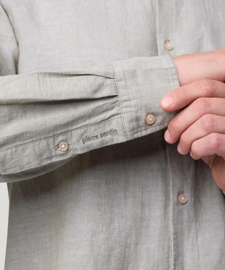 Pierre Cardin Overhemd met lange mouwen TW 106 met linnenstructuur