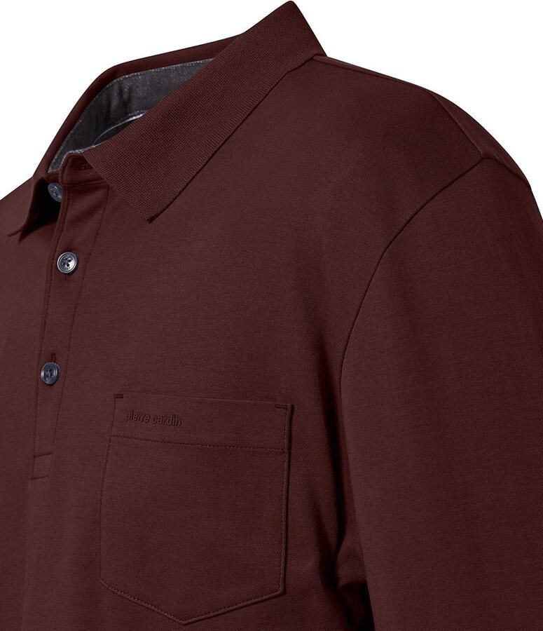 Pierre Cardin Poloshirt met lange mouwen Borstzak met merkapplicatie - Foto 2