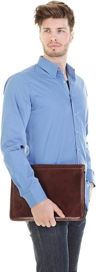 Piké Aktetas echt leer made in italy - Foto 3