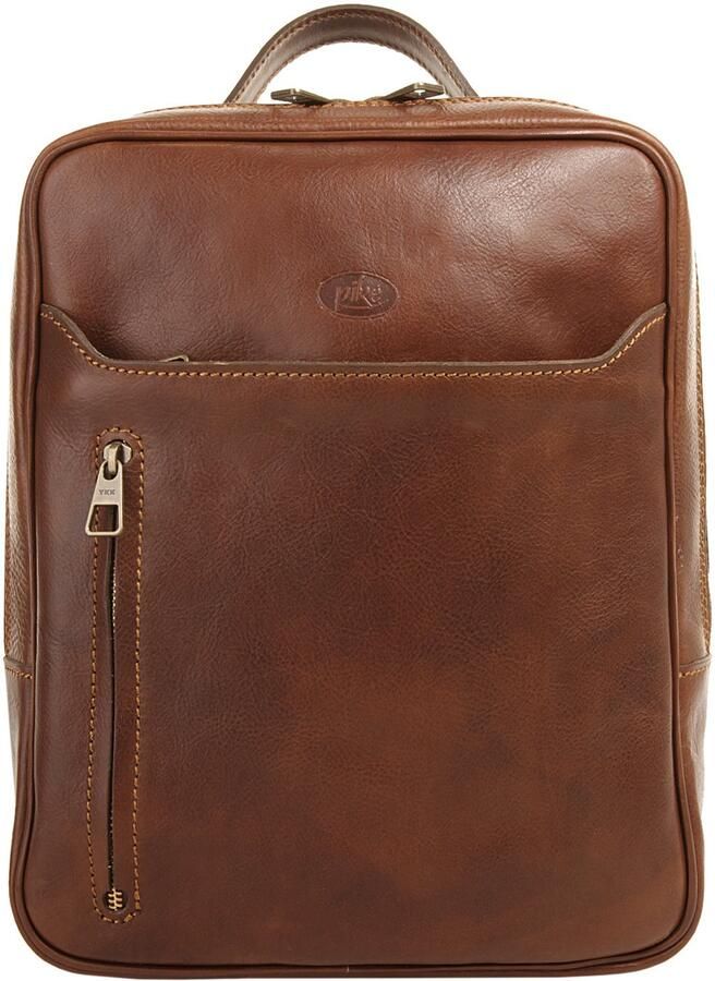 Piké Laptoprugzak echt leer made in italy