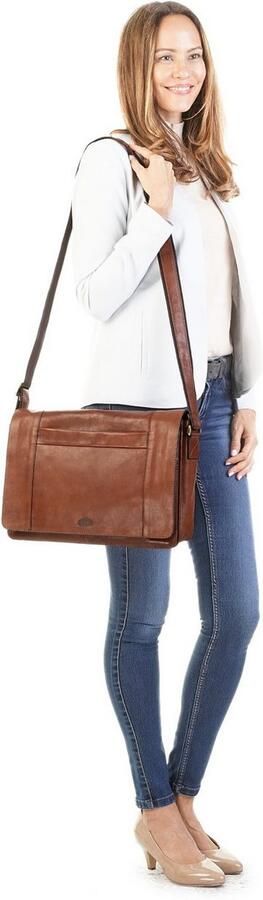 Piké Messenger Bag echt leder - Foto 6