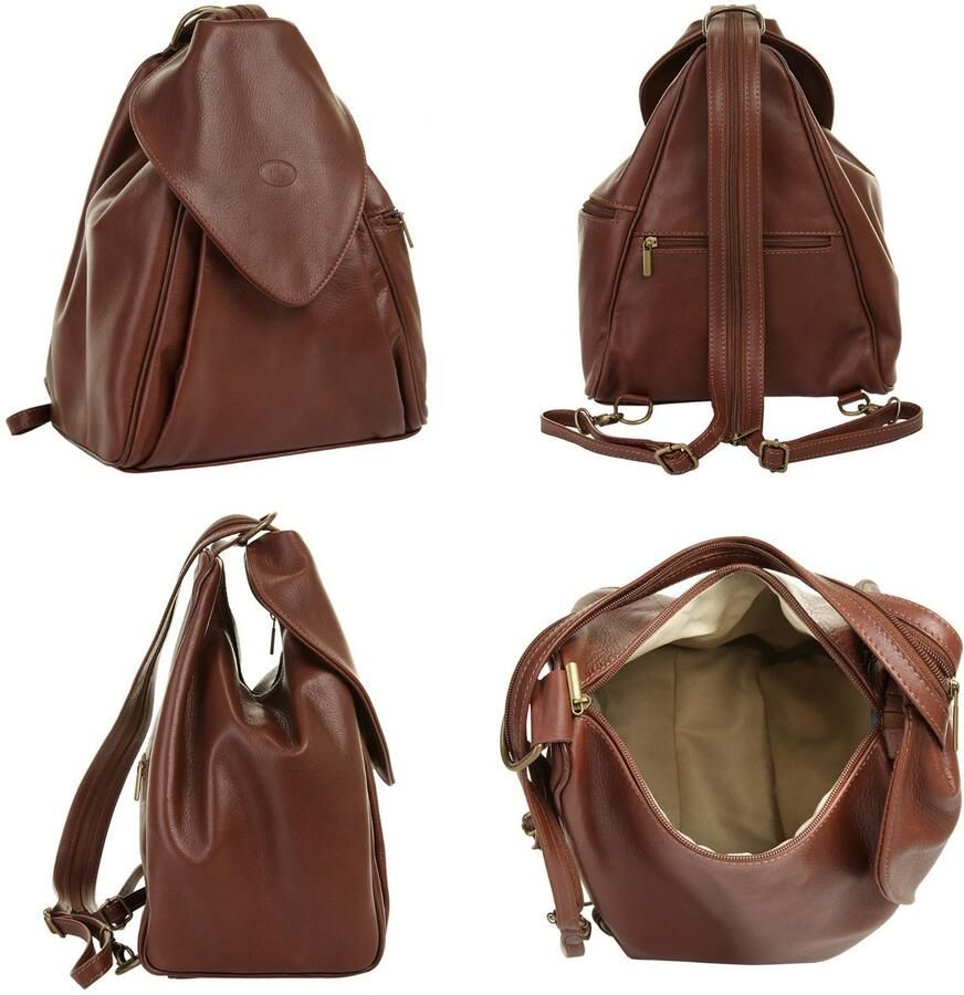 Piké Rugzak ANNA MARIA echt leer made in italy