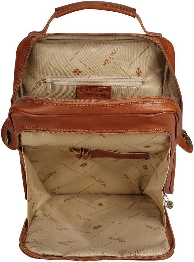 Piké Rugzak echt leer made in italy