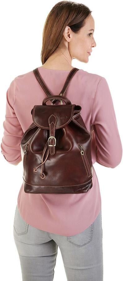 Piké Rugzak echt leer made in italy - Foto 7