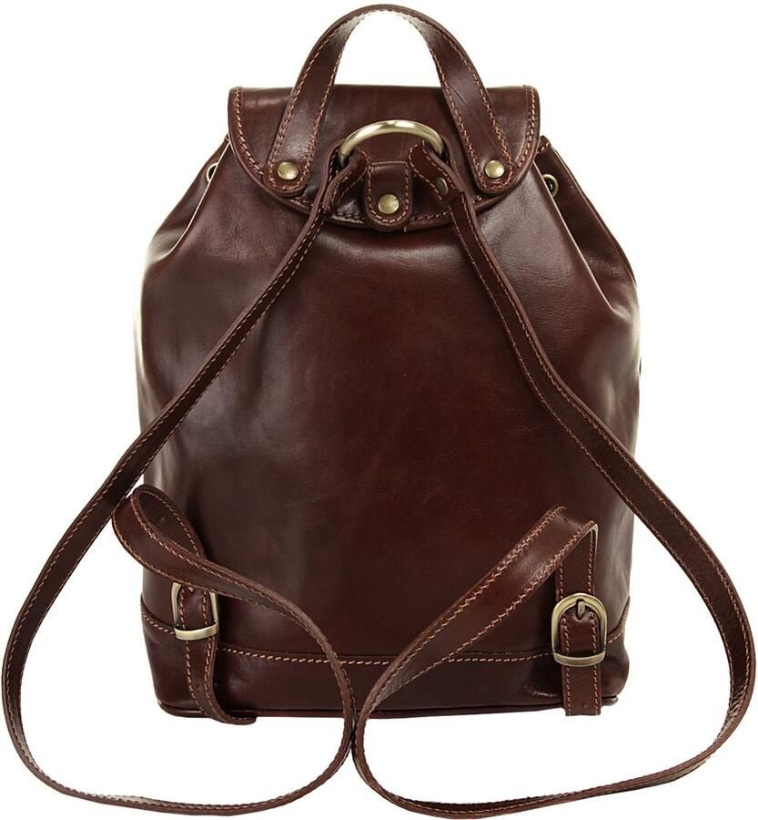 Piké Rugzak echt leer made in italy - Foto 2