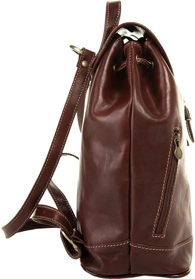 Piké Rugzak echt leer made in italy - Foto 4