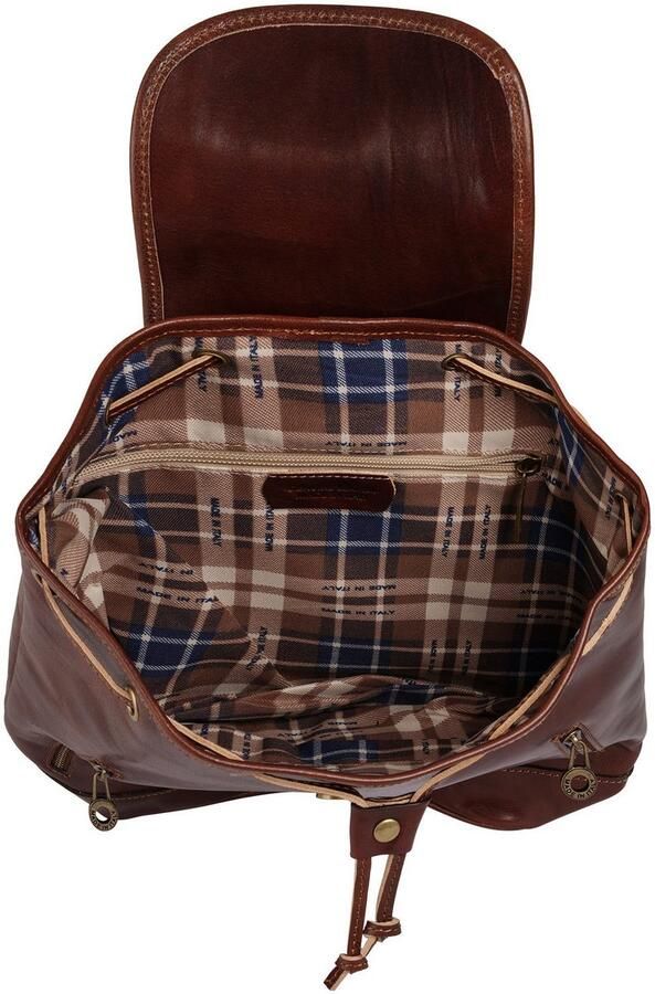 Piké Rugzak echt leer made in italy - Foto 5