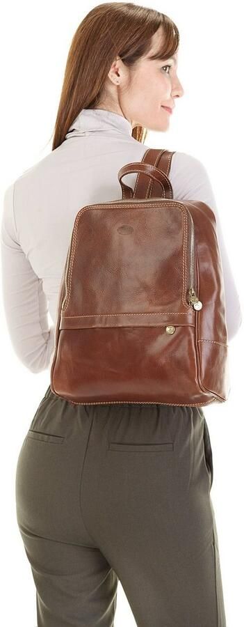 Piké Rugzak echt leer made in italy - Foto 9