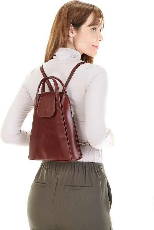 Piké Rugzak Fata Buona echt leer made in italy - Foto 5