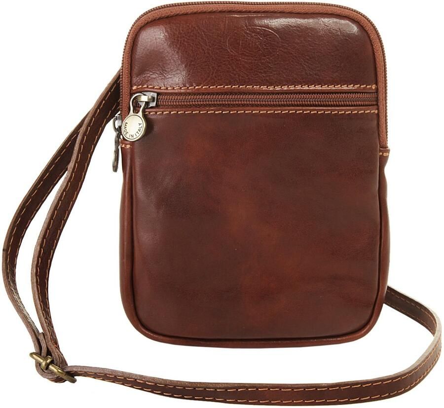 Piké Schoudertas echt leer made in italy