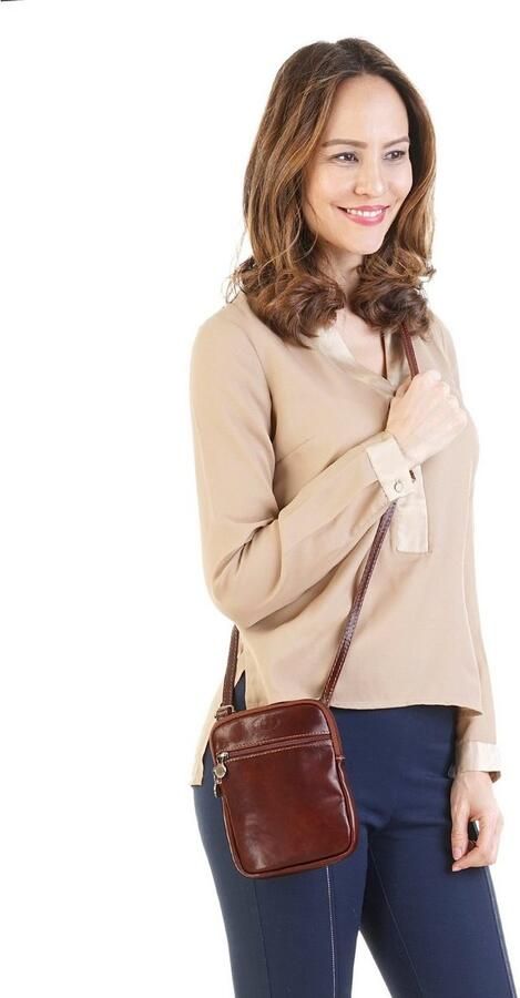 Piké Schoudertas echt leer made in italy - Foto 6