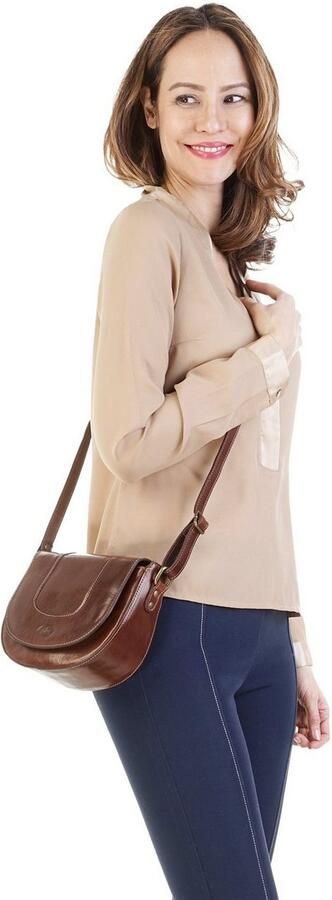 Piké Schoudertas echt leer made in italy - Foto 2