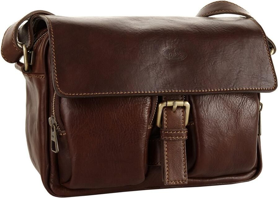 Piké Schoudertas echt leer made in italy