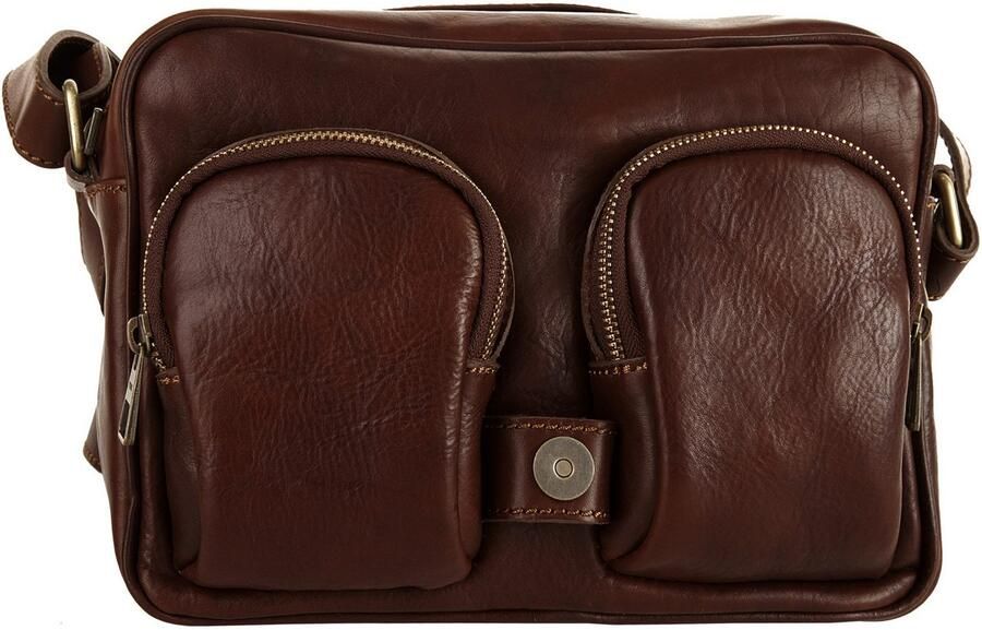 Piké Schoudertas echt leer made in italy - Foto 4