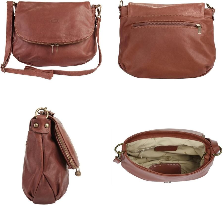 Piké Schoudertas echt leer made in italy