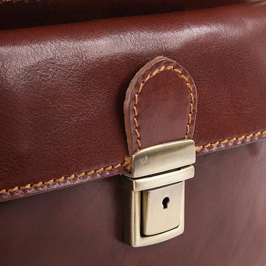 Piké Schoudertas echt leer made in italy