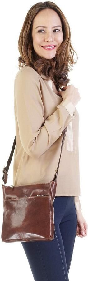 Piké Schoudertas echt leer made in italy - Foto 5