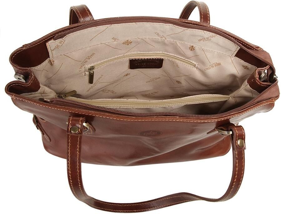 Piké Shopper echt leer made in italy - Foto 2
