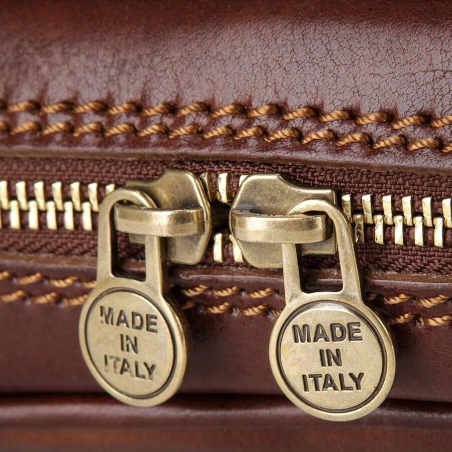 Piké Toilettas echt leer made in italy