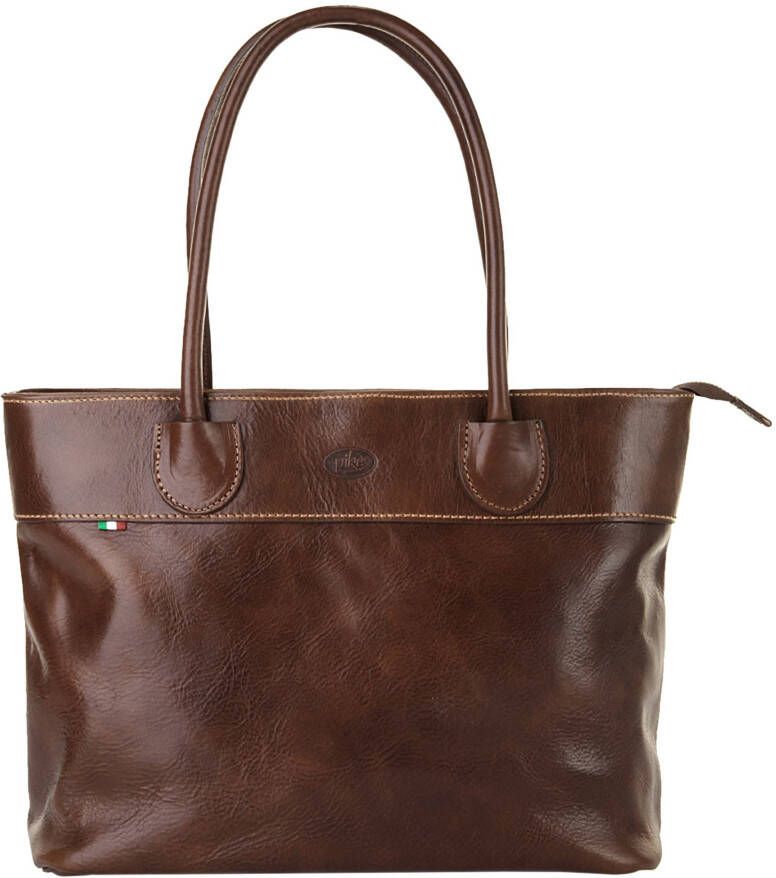 Piké Shopper echt leer made in italy