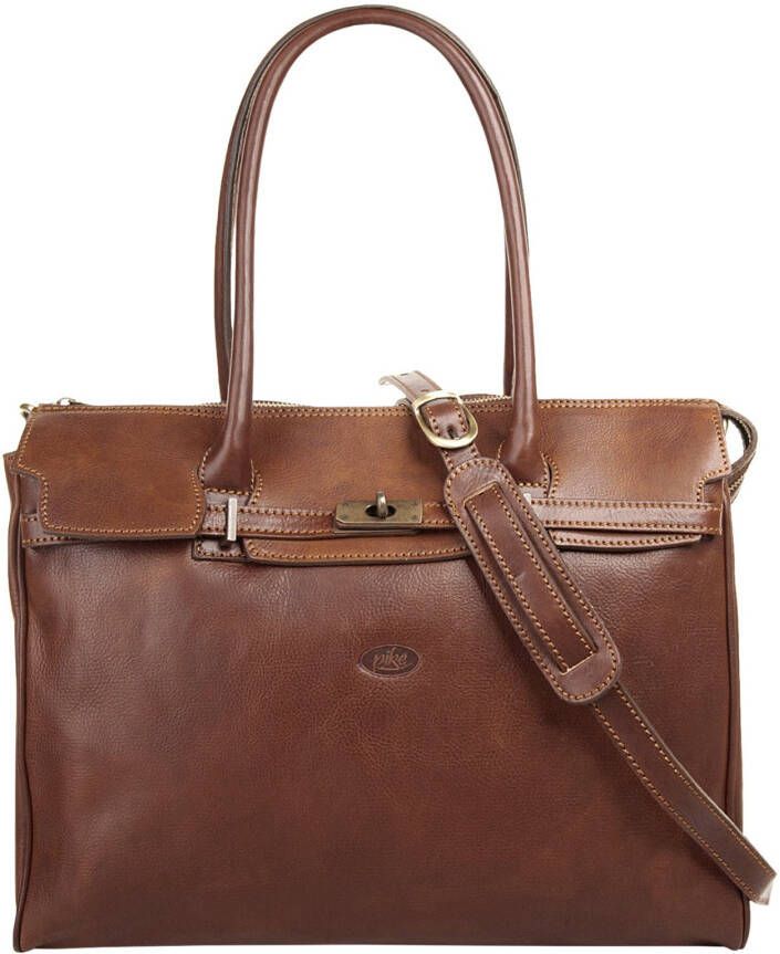 Piké Shopper echt leer made in italy