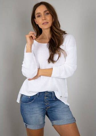 Please Jeans Jeansshort P 88A met markante knoopsluiting